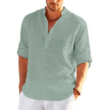 Casual Linen Shirt Short Sleeve